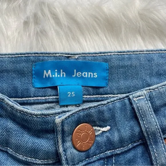 M.i.h. Jeans Bridge Denim High Rise Skinny Medium Wash Stretch Size 25 - Picture 3 of 5